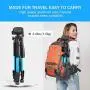 UBeesize 60-inch Camera Tripod, 5kg/11lb Load TR60 Load Portable Lightweight Aluminum Travel Tripod with Carry Bag & Bluetooth Remote, for DSLR Cameras Compatible with iPhone & Android Phone (Blue)