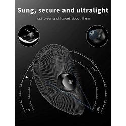 Wireless Earbuds, Boltune Bluetooth V5.2 with 4 Mics Super Lightweight Bluetooth Earbuds, CVC 8.0 Stereo Sound Deep Bass, IPX8 Waterproof in-Ear Headphones Single/Twin Mode for iPhone/Android