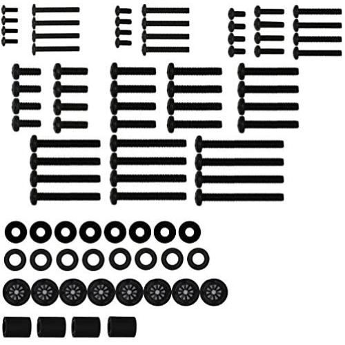 WALI Universal TV Mounting Hardware Kit Set Includes M4 M5 M6 M8 TV Screws and Spacer Fit Most TVs up to 80 inch (UVSP), Black