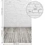 HUAYI 5X7ft White Brick Wall With Gray Wooden Floor Photography Vinyl Backdrop D-2504 HUAYI 5X7ft White Brick Wall With Gray Wooden Floor Photography Vinyl Backdrop D-2504