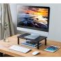 2 Pack Premium Laptop PC Monitor Stand with Sturdy, Stable Black Metal Construction. Fashionable Riser Height Adjustable with Non-Skid Rubber. Perfect for Computer Monitor iMac Stand or Computer Shelf