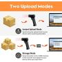 Tera 1D 2D QR Barcode Scanner Wireless with Display Screen, Charging Base, Works with Bluetooth and 2.4G Wireless, 2200mAh Battery Handheld Barcode Scanner for Supermarket, Warehouse, Library
