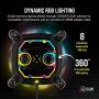 Corsair Hydro X Series XC5 RGB CPU Water Block - Intel LGA 1200 - Copper Cold Plate - More Than 60 Micro-Cooling Fins -16 Vivid RGB LEDs - Black