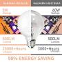 G25 LED Light Bulbs Uniform Lighting Vanity Light Globe Bulbs,Hansang 4000K Natural Daylight High CRI Bathroom Mirror Light Bulbs E26 Base for Bathroom Bedroom Makeup Mirror Not-Dimmable 4 Pack