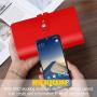 Leather Business Card Organizer, RFID Blocking Credit Card Holder, Professional Business Card Holder and Name Card Book, Credit Card Protector - Holds 96 Cards (Red)