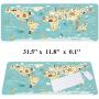 31.5x11.8 Inch Non-Slip Rubber Extended Large Gaming Mouse Pad with Stitched Edges Computer Keyboard Mouse Mat PC Accessories? (Animal Zoo)