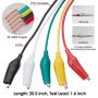 WGGE WG-026 10 Pieces and 5 Colors Test Lead Set & Alligator Clips, 20.5 inches, Wires soldered and Stamping (1 Pack)