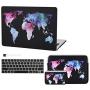 Case Star Laptop case for New MacBook Pro13 Inch New Models A2159 A1989 A1708 A1706+13 Inch Neoprene Laptop Sleeve+Electronics Accessories Pouch+Silicone Keyboard Cover+Brush(World Map 5pcs Set)