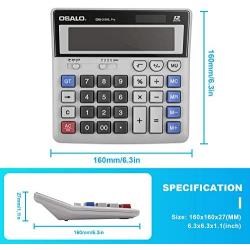 Calculator,Standard Function Desktop Calculator,Basic Financial Calculator Solar Powered Accounting Calculator 12 Digit LCD Display Calculators,Office and Home Calculator