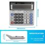 Calculator,Standard Function Desktop Calculator,Basic Financial Calculator Solar Powered Accounting Calculator 12 Digit LCD Display Calculators,Office and Home Calculator