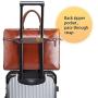 BOSTANTEN Leather Briefcase Shoulder 15.6 ''Laptop Business Vintage Slim Messenger Bags for Men & Women Brown