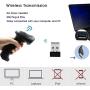 TEEMI Wireless Barcode Scanner with Optional Stand Handheld Automatic 1D Laser Rechargeable Bar Code Reader for Windows PC Mac OS Linux Plug and Play (No Stand)