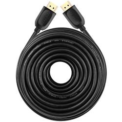 Fosmon 4K HDMI Cable 50 Feet, Gold-Plated Ultra High Speed (10.2 Gigabyte per second UHD 2160p at 30Hertz 3D HD 1080p) Supports Fire TV, Apple TV, Ethernet, Audio Return, Xbox PlayStation PS3 PS4 PC