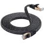 Cat 7 Ethernet Cable, 2 Packs 1.6ft DanYee Nylon CAT7 High Speed Professional Gold Plated Plug STP Wires CAT 7 RJ45 Ethernet Cable (Black 1.6ft 2 Packs)