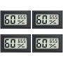 4-Pack Mini Digital Thermometer Hygrometer Indoor Humidity Monitor Temperature Humidity Gauge Meter with Fahrenheit (℉) for Humidors, Greenhouse, Garden, Cellar, Closet, Fridge Etc by DWEPTU 4-Pack Mini Digital Thermometer Hygrometer Indoor Humidity Monitor Temperature Humidity Gauge Meter with Fahrenheit (℉) for Humidors, Greenhouse, Garden, Cellar, Closet, Fridge Etc by DWEPTU