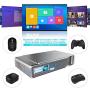 3D Projector TOUMEI V5, 3D Video Projector DLP 1080P HD, 3800 Lumens, Wireless Screen Share for iOS Android Bluetooth 4.0 Keystone Correction, HDMI/TF/USB, No Built-in Battery, with Free 3D Glasses