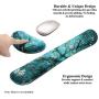 Meffort Inc Gaming Keyboard Wrist Pad & Mouse Wrist Rest Cushion Support Combo Set – Durable Ergonomic Anti Slip Non-Slip Base - Almond Blossoming