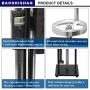 BAOSHISHAN Digital Force Gauge HP-500N Push Pull Gauge (50kgf/110lbf/500N) with Manual Force Test Stand Hand Wheel-Operated and HJJ-001 Clamp x 2 (HLB+HP-500N)