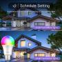 Smart Wifi Light Bulb Gosund LED WiFi RGB Color Changing Bulbs that Works with Alexa Google Home Assistant, E26 A19 8W Multicolor Lights Bulb, No Hub Required, 2.4GHz Only, 4 Pack