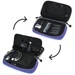 BAGSMART Electronic Organizer Travel Cable Organizer Bag Portable Electronic Accessories Bag for Cable, USB, Blue