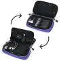 BAGSMART Electronic Organizer Travel Cable Organizer Bag Portable Electronic Accessories Bag for Cable, USB, Blue