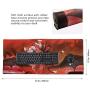 Imegny Extended Gaming Mouse Pad, Portable Keyboard & Mouse Mat with Stitched Edges + Non-Slip Rubber Base (type4 35.415.7Inch, 90x40 sunrisedragon038)