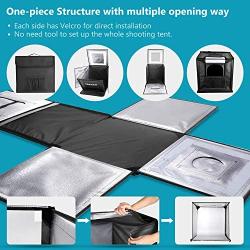 Neewer Bi-Color Dimmable 3200K-5600K Photo Studio Light Box 20 Inches Shooting Light Tent Foldable Portable Professional Booth Table Top Photography Lighting Kit 120 LED Lights 4 Color Backdrops