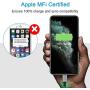 iCrius iPhone Charger Cable, [MFi Certified] 6ft Led Light Up Visible Flowing Lightning Cable Fast Charging Syncing Cord Compatible with iPhone 11 Pro Max XS XR X 8 7 Plus 6S 6 SE 5S and More (Green)