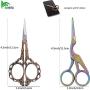 BIHRTC 2Pairs 4.5 Inch Small Embroidery Scissors Plum Blossom Scissors and Stork Crane Scissors Sewing Scissors Stainless Steel Sharp Pointed Scissors for Crochet Embroidery Needlework
