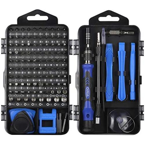 ORIA Precision Screwdriver Set, 120 in 1 Screwdriver Kit with 101 Bits, Mini Magnetic Screwdriver Set, Computer Repair Tool Kit for iPhone, PC, Toys, Computer