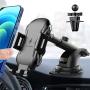 Wireless Car Charger Mount Auto Clamping, VIOY 10W 7.5W Qi Fast Charging with Suction Cup, Windshield Dashboard Air Vent Car Wireless Phone Charger Compatible with Smartphones (4-6'')