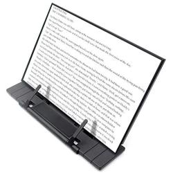 Black Metal Desktop Document Book Holder with 7 Adjustable Positions (Black2)