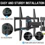 Mounting Dream TV Wall Mount Full Motion TV Mount for 42-70 inch TVs, TV Wall Mount Bracket with Dual Articulating Arms, Fits 12”- 16” Wood Studs, TV Wall Mounts with VESA 600x400mm Holds up to 100lbs