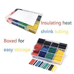 530Pcs Heat shrinkable Tube kit-polyolefin Material, Wire Heat shrinkable Tube, Wire Heat shrinkable Tube kit, Insulated Wire, Colored and Colored Heat shrinkable Tube, (Shrinkage Ratio 2:1)