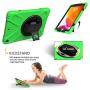 iPad 10.2 2020/2019 Case with Stand, [Built in Screen Protector] TSQ 3 Layer Heavy Duty Shockproof Hard Rugged Silicon Case with Hand Strap/Shoulder Strap for New iPad 10.2 8th/7th Generation,Green