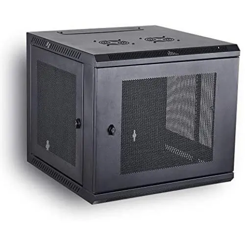 KENUCO Wall Mount Rack Cabinet Enclosure | Fully Assembled | Vented Door | Adjustable mounting Rails | Cold Rolled Steel | RACK-09 | (23.6 x 23.6, 12U) KENUCO Wall Mount Rack Cabinet Enclosure | Fully Assembled | Vented Door | Adjustable mounting Rails | Cold Rolled Steel | RACK-09 | (23.6 x 23.6, 12U)
