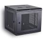 KENUCO Wall Mount Rack Cabinet Enclosure | Fully Assembled | Vented Door | Adjustable mounting Rails | Cold Rolled Steel | RACK-09 | (23.6 x 23.6, 12U)