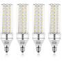 E12 LED Bulbs, 16W LED Candelabra Bulb 120 Watt Equivalent,1400lm, Decorative Candelabra Base E12 Non-Dimmable LED Chandelier Bulbs, Daylight White 5000K, LED Corn Lamp, Pack of 4
