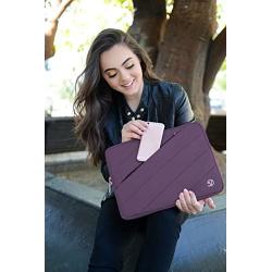 Vangoddy Shock Absorbent Carrying Quilted Sleeve Purple Travel Case for Fujitsu Lifebook 11.3 inch 12.5 inch Laptop Tablets