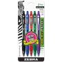 Zebra Pen Z-Grip Retractable Ballpoint Pen, Medium Point, 1.0mm, Assorted Colors - 5 Pieces