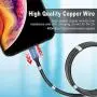 Magnetic Phone Charging Cable Super Organized USB Charge Cord Self Winding Wire Portable Storage 360 Degree Coiling Magnets Retractable Compatible with i-Products(1.8M/6FT) Magnetic Phone Charging Cable Super Organized USB Charge Cord Self Winding Wire Portable Storage 360 Degree Coiling Magnets Retractable Compatible with i-Products(1.8M/6FT)