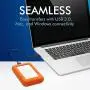 LaCie LAC9000298 Rugged Mini 2TB External Hard Drive Portable HDD - USB 3.0 USB 2.0 Compatible, Drop Shock Dust Rain Resistant Shuttle Drive, For Mac And PC Computer Desktop Workstation PC Laptop