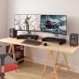 Way Basics TV PC Desktop Modern Computer Monitor Stand Screen Riser (Tool-Free Assembly and Uniquely Crafted from Sustainable Non Toxic zBoard Paperboard), Espresso Wood Grain