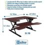 Halter Standing Desk Riser Converter, 36 Inch Stand Up Desk, Sit Stand Desk for Laptop and Monitor, Height Adjustable Desktop Workstation with Keyboard Tray