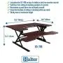 Halter Standing Desk Riser Converter, 36 Inch Stand Up Desk, Sit Stand Desk for Laptop and Monitor, Height Adjustable Desktop Workstation with Keyboard Tray