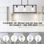 Kitchen Island Lighting Fixture Hanging Farmhouse Black 3 Light Modern Pendant Lighting Contemporary Chandeliers with Glass Shade for Living Dining Room Bedroom Kitchen Island