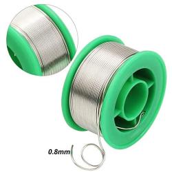2 Sizes Lead Rosin Core Solder Wire for Electrical Soldering and DIY, Sn 99% Ag 0.3% Cu 0.7%, 0.8mm/1.0mm, 100g