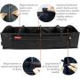 Home Innovation Trunk Organizer for SUV Car, Truck, Auto, Minivan - 4 Adjustable Compartments Foldable Portable Trunk Organizer, Heavy Duty Durable Car Organizer, Removable Flexible Cargo Storage Bag