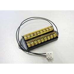 8 Way Terminal Block Bus Bar, Splits 1 Input to 8 Out (18AWG Power Lead and with Cover)