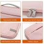 KINGSLONG 15 15.6 Inch Laptop Sleeve Case Bag, Slim Lightweight Laptop Computer Notebook Ultrabooks Carrying Case Handbag Cover for Men Women Fit for Acer Asus Dell Lenovo HP Toshiba ect, Pink